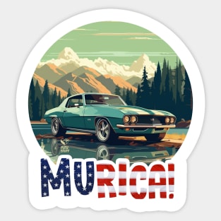 MURICA - Classic Cars iii Sticker